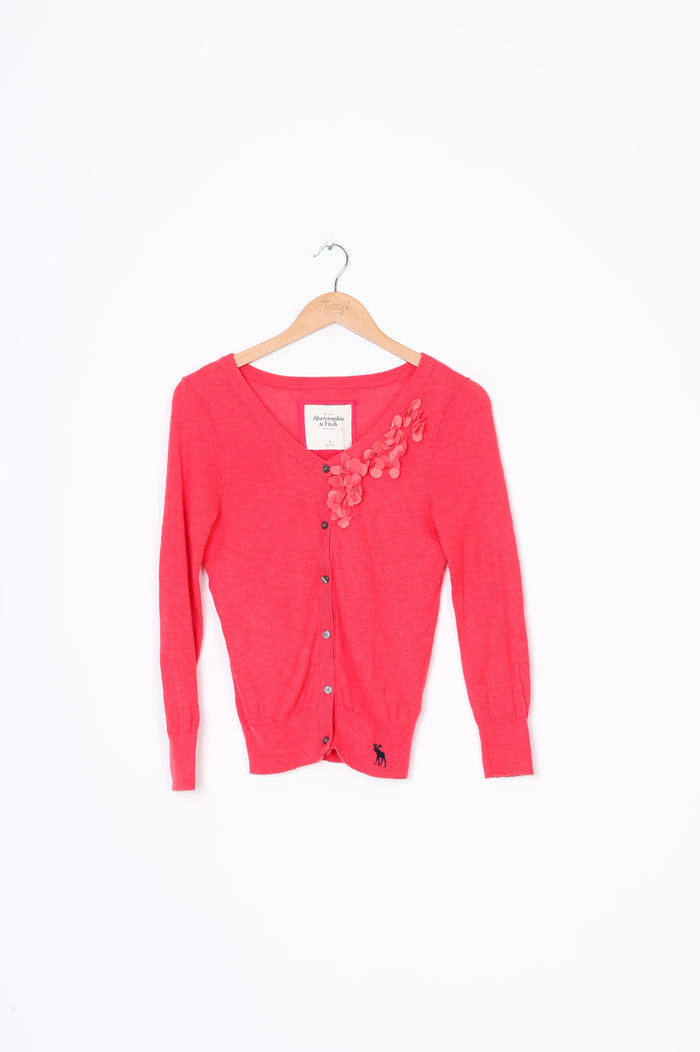 Abercrombie & Fitch Womens Pink Cardigan Size M