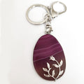 Agate Flower Oval - Pink