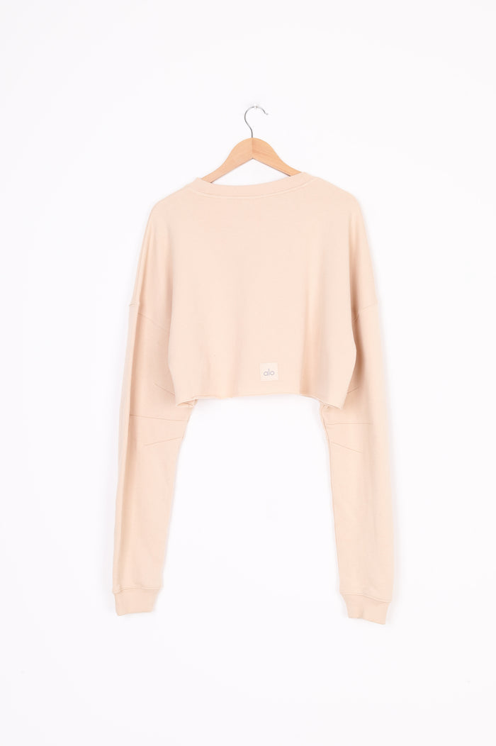 ALO Womens Beige Sweatshirt Size L