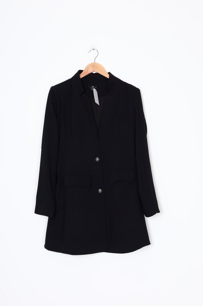 Amaya Womens Black Blazer Size 10