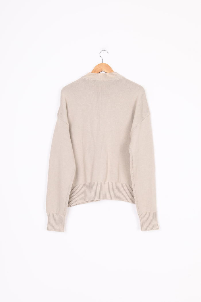 Ami Womens Beige Cardigan Size L