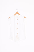 anam Womens Cream Vest Size M
