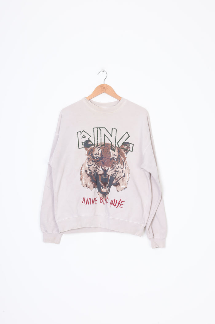 Anine Bing Womens Beige Sweatshirt Size M