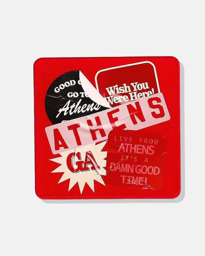 Tart By Taylor Athens, GA Acrylic Square Coaster - Set of 4