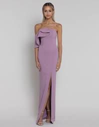 Audrey Ruffle Back Gown 14 Lilac - Dress - Bariano