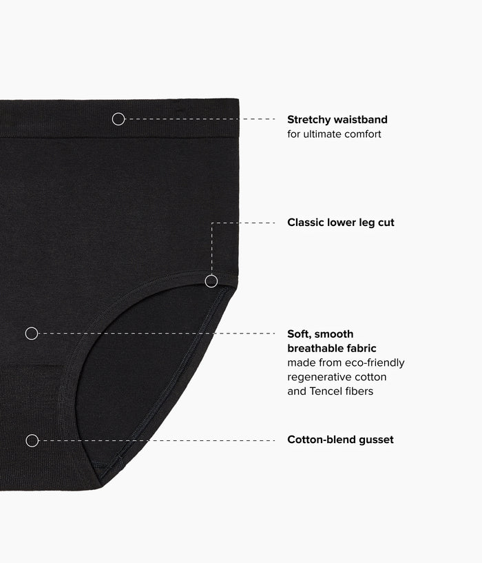 B-Smooth® Natural Brief: Black