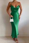Bacari Slip Dress L Emerald - Dress - Runaway the Label