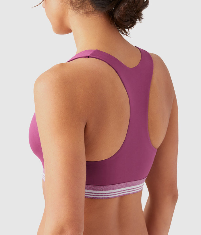 b.active Racerback Sport Bralette: Raspberry Coulis