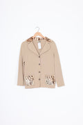Barbara Womens Beige Cardigan Size 14