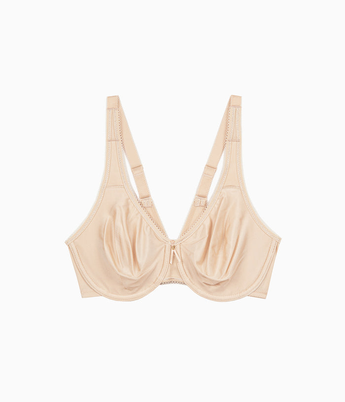 Basic Beauty Full Figure Seamless Underwire Bra: Sand