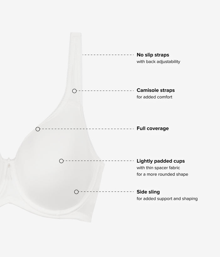 Basic Beauty Spacer Underwire T-Shirt Bra: Ivory