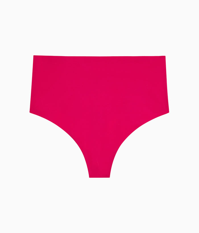 b.bare Hi-Waist Thong: Cerise