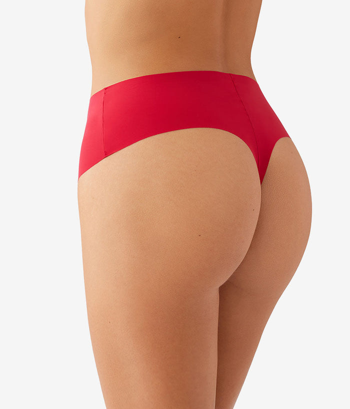 b.bare Hi-Waist Thong: Crimson Red