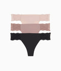 b.bare Thong Panty Pack: Rose Smoke/Antler/Night