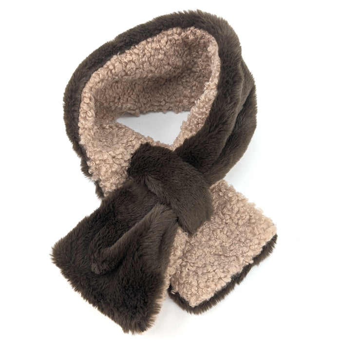 Bela Bela - Teddy Bear Faux Fur Collar - Chocolate