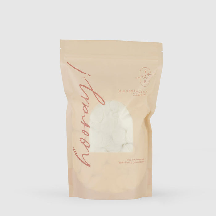 Biodegradable Confetti - Circle White - Giftware - The Whole Bride