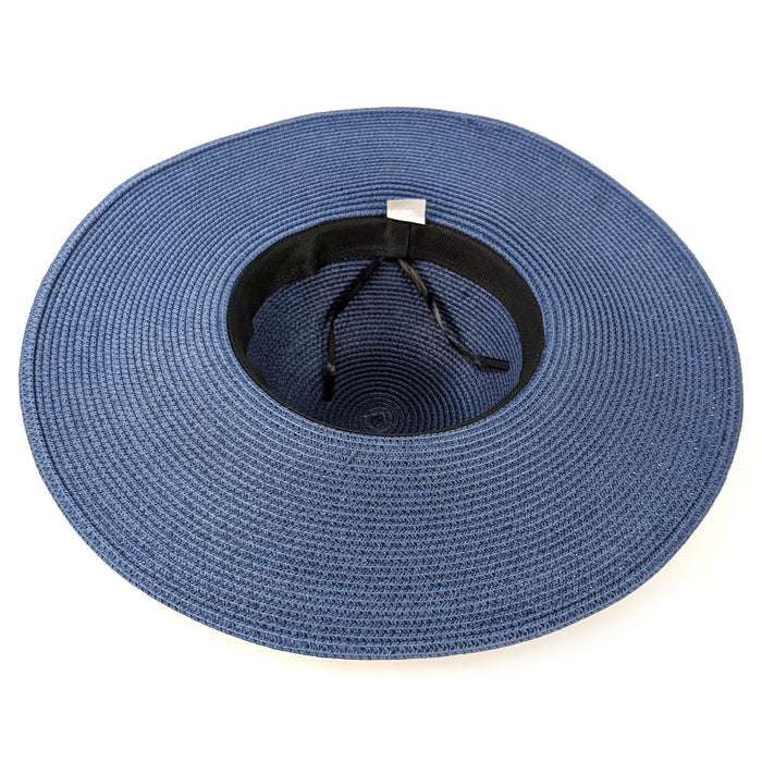 Blooming Flowers Foldable Hat - Navy Blue