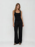BOGILVY-LIV-DAMEN STOFFHOSE-BLACK-VORNE