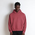 Bowery Crop Hoodie II | Relaxed, Drop-Shoulder Vintage Red