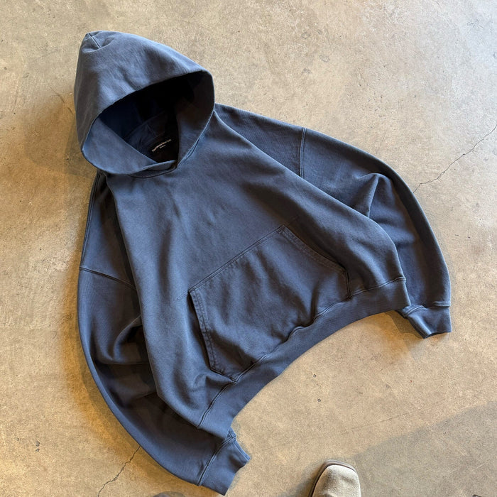 Bowery Crop Hoodie II | Relaxed, Drop-Shoulder Vintage Navy