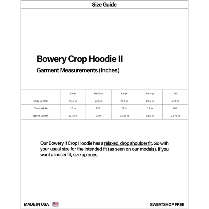 Bowery Crop Hoodie II | Relaxed, Drop-Shoulder Vintage Navy