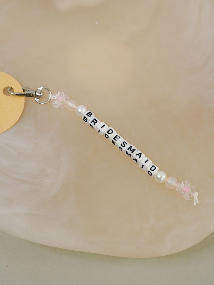 BRIDESMAID Friendship Bead Keychain - Giftware - Honey Fawn Boutique