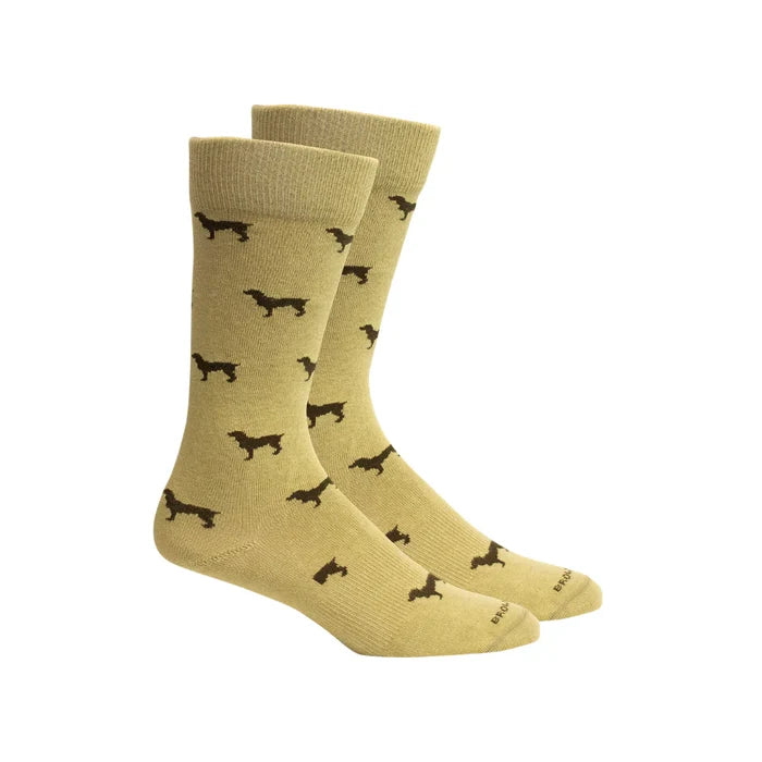 Brown Dog Socks | Beau - Khaki