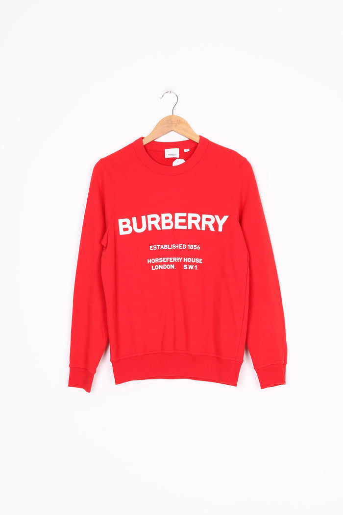 Burberry Womens Red Sweatshirt Size XS