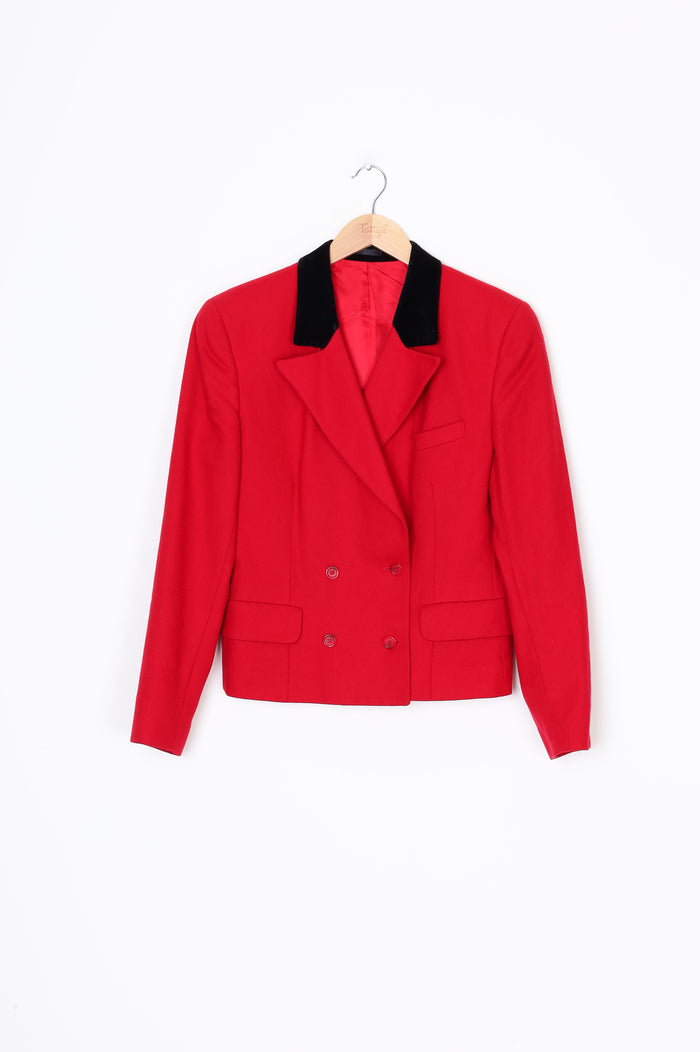 Burberrys - Vintage Womens Red Blazer Size M