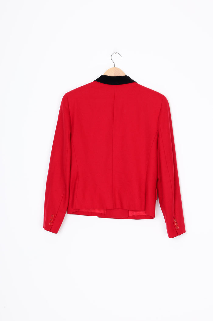 Burberrys - Vintage Womens Red Blazer Size M