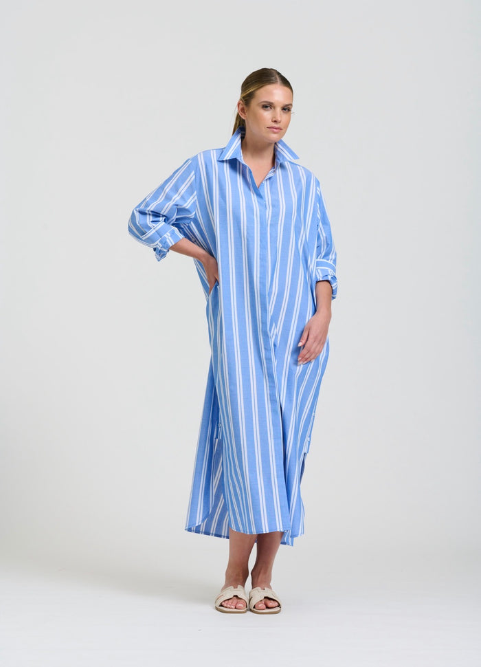 Button Longline Shirtdress
