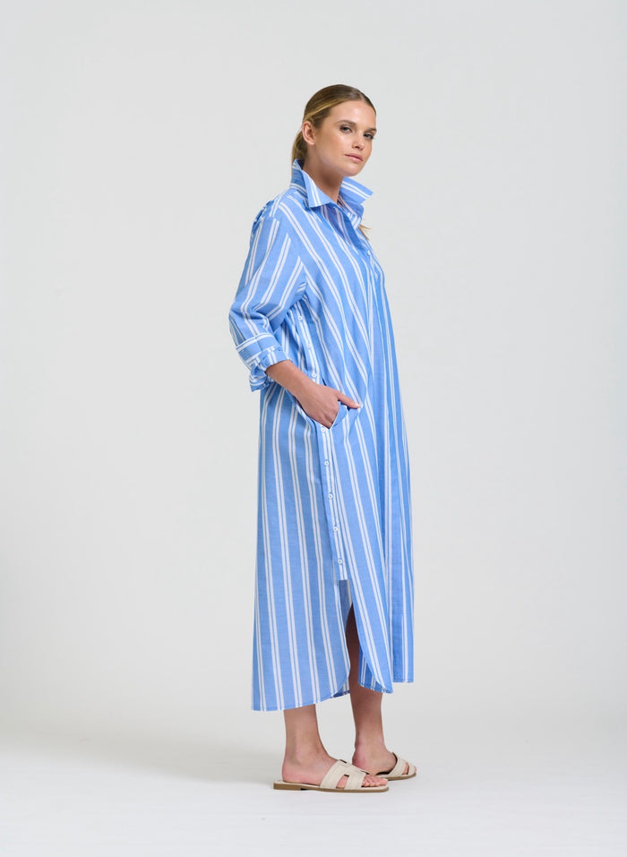 Button Longline Shirtdress
