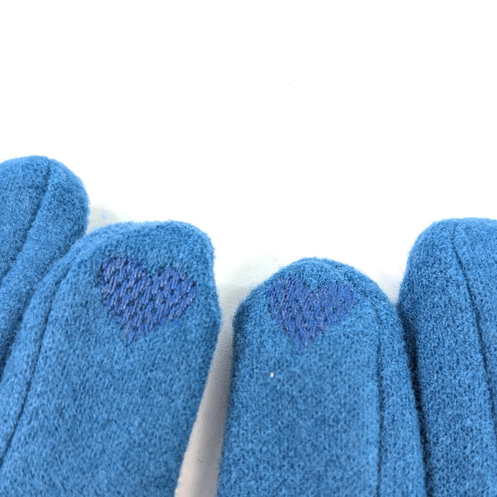 Buttoned Gloves - Blue