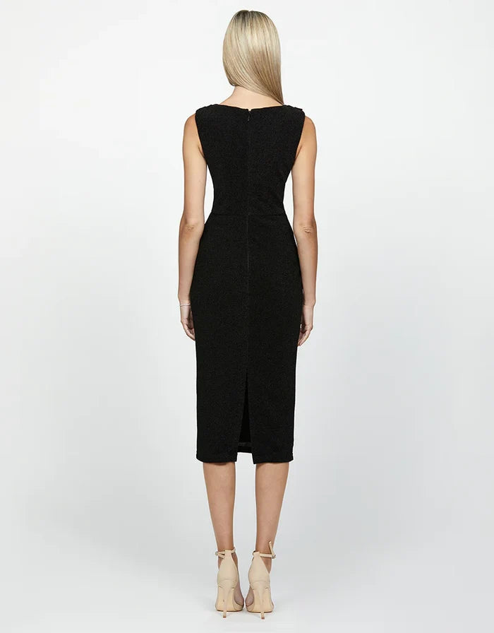 Calypso Cowled Boat Neck Midi - Dress - Bariano