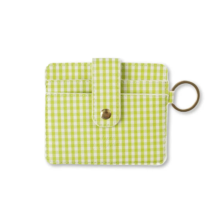 Card Wallet | Green Gingham