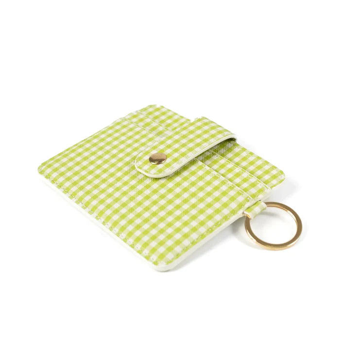 Card Wallet | Green Gingham