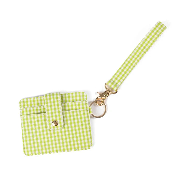 Card Wallet | Green Gingham
