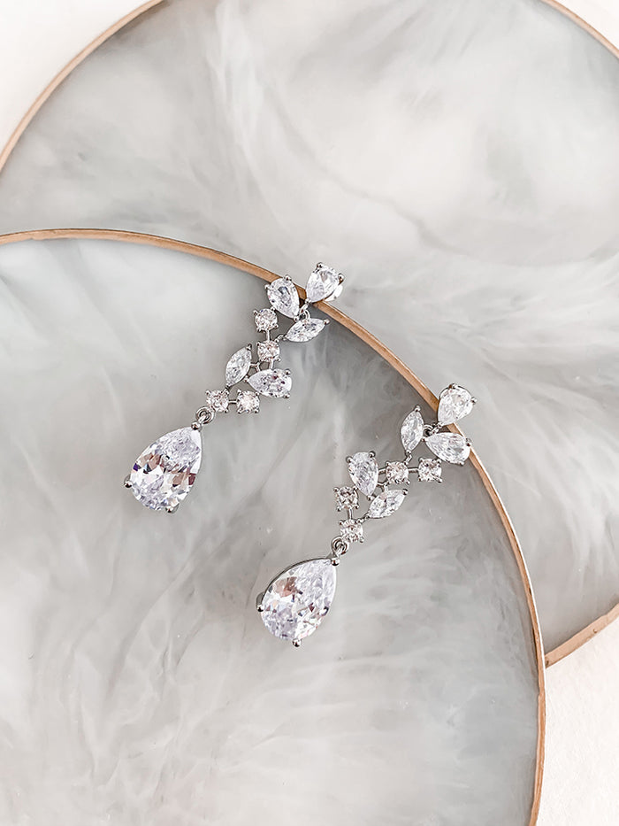 Carissa – Teardrop Crystal Earrings - Jewellery - Wild Laurel