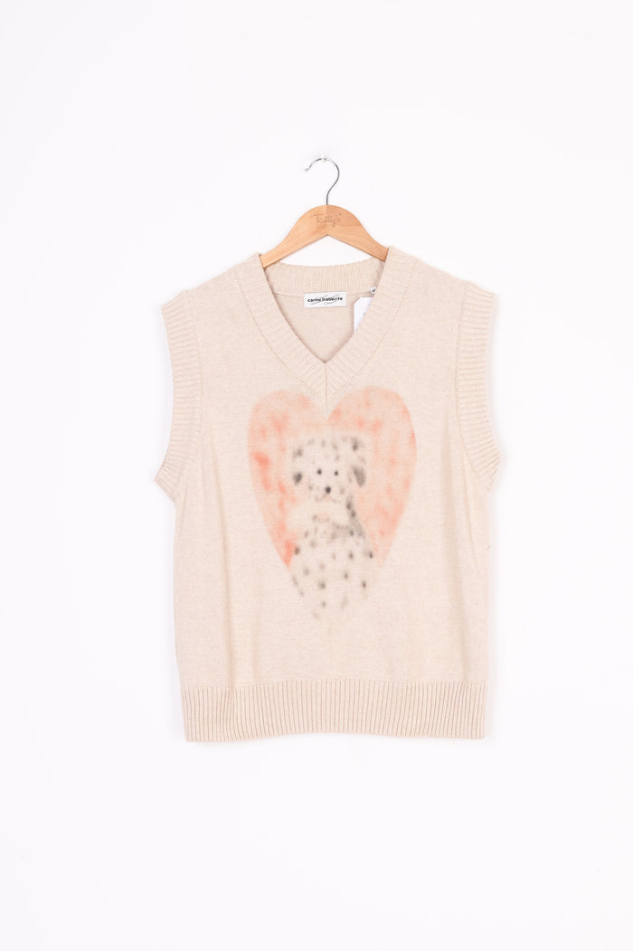 Carne Bollente Womens Beige Vest Size M