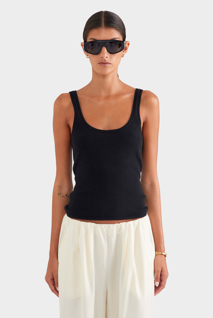 Cashmere Tank - Black