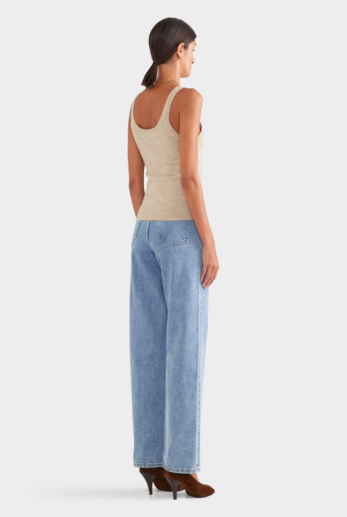 Cashmere Tank - Sand