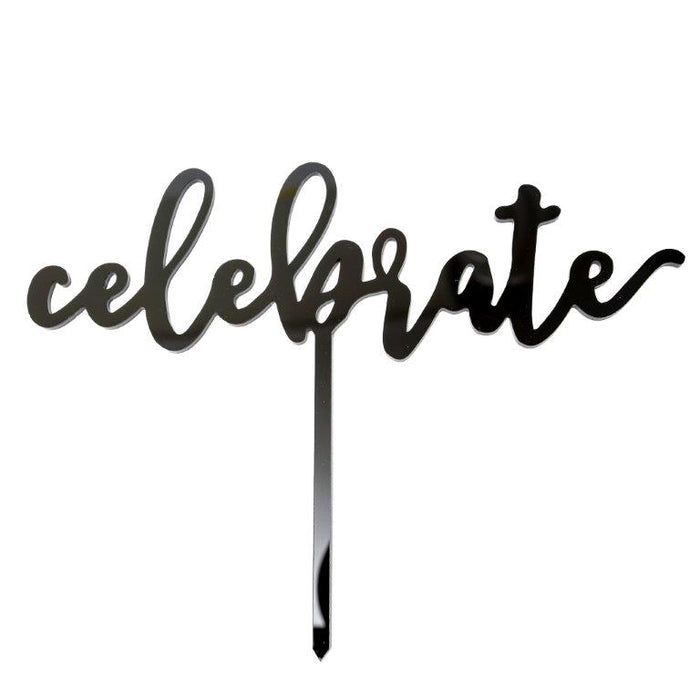 CELEBRATE Cake Topper Black - Giftware - Honey Fawn Boutique
