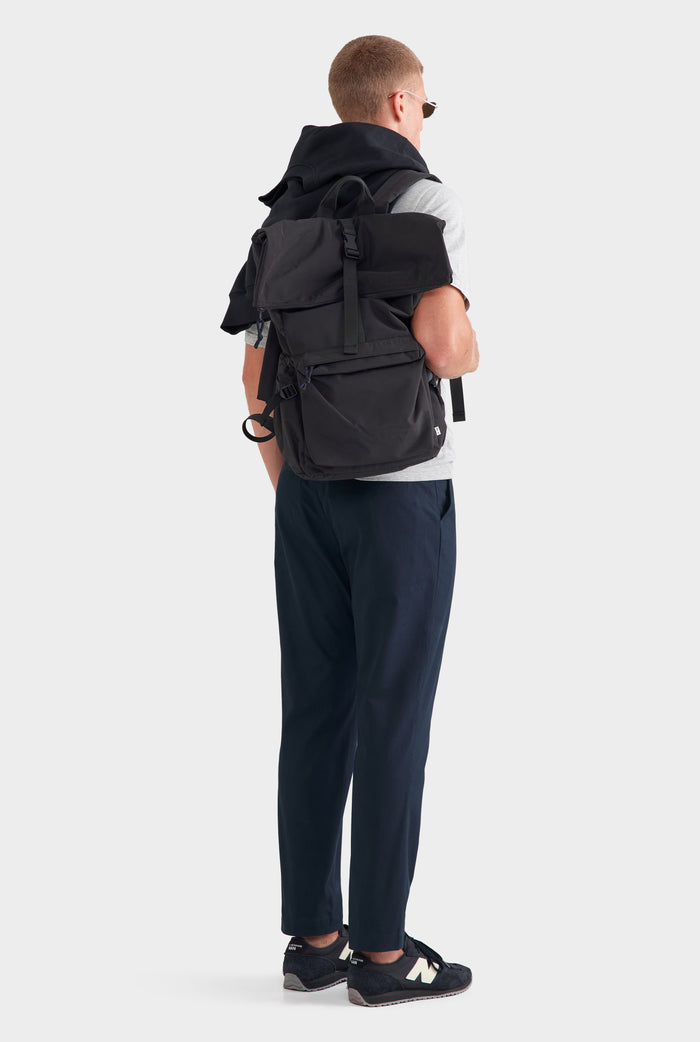 Classic Cotton Side Tab Trouser - Navy