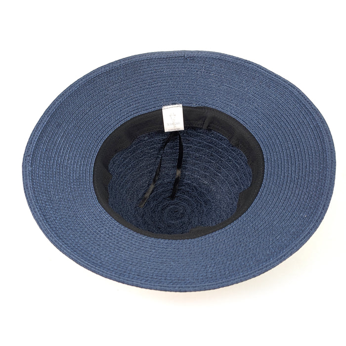 Coconut Band Cloche Foldable Hat (57cm) - Dark Blue