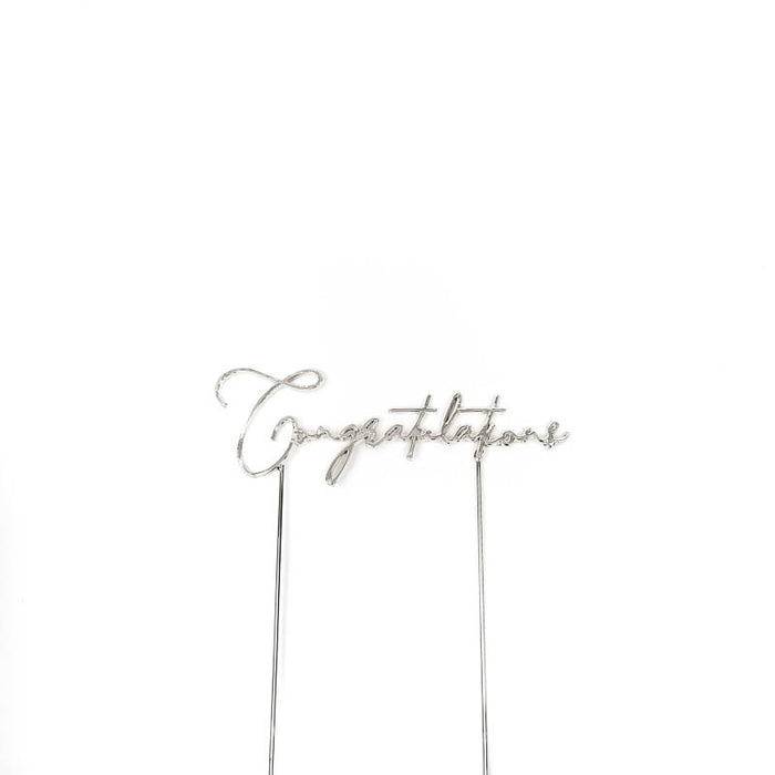 Congratulations Metal Cake Topper - Giftware - Cake and Candle