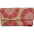 Coral Pink Floral Beaded Clutch