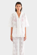 Cotton Lace Shirt - Off White