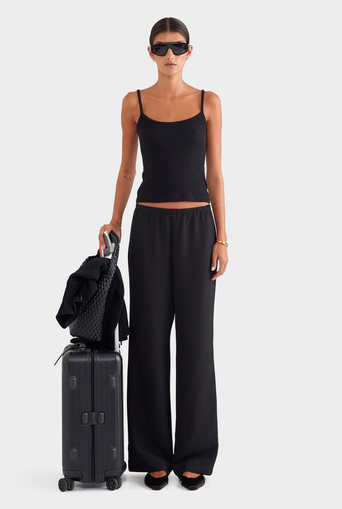 Cotton Rib Cami - Black
