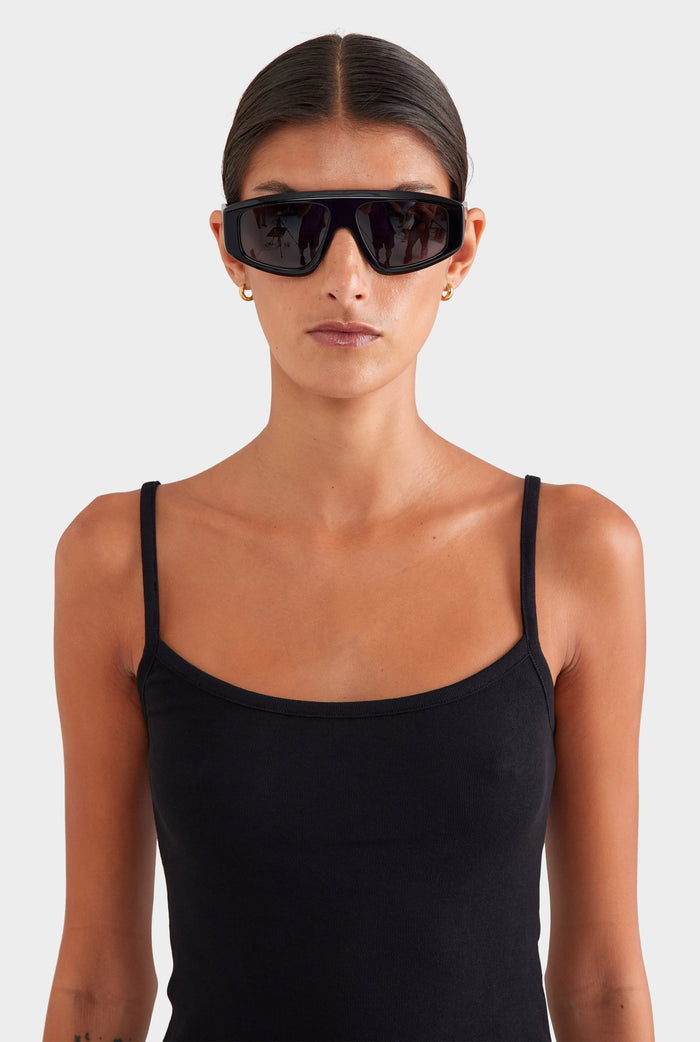 Cotton Rib Cami - Black