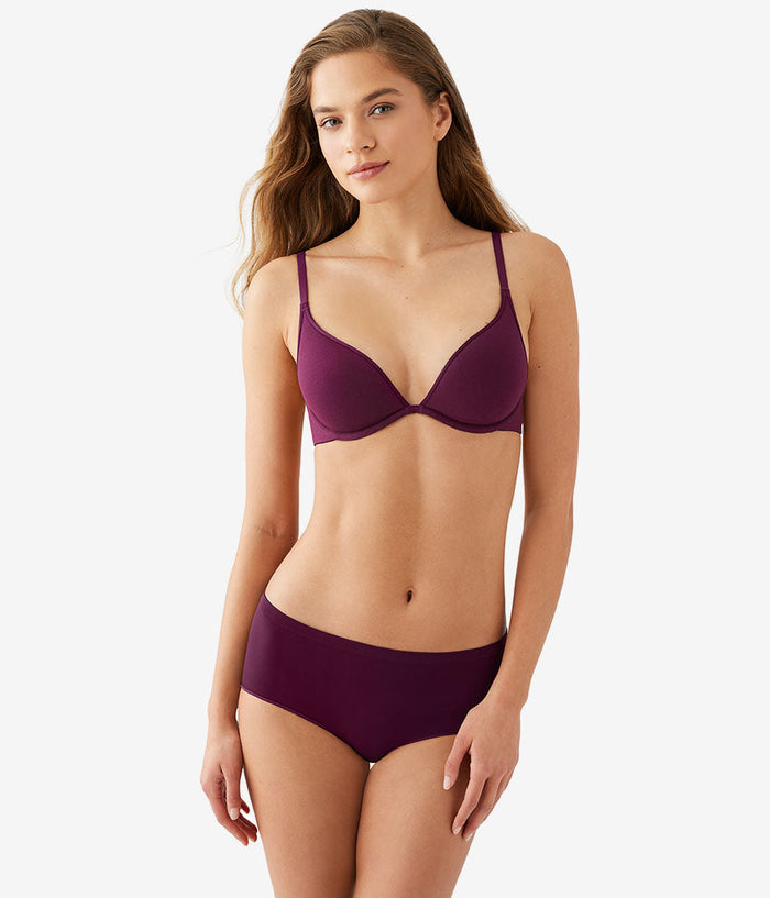 Cotton To A Tee Plunge T-Shirt Bra: Potent Purple